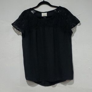 Anthropologie Maeve Black Blouse Size L